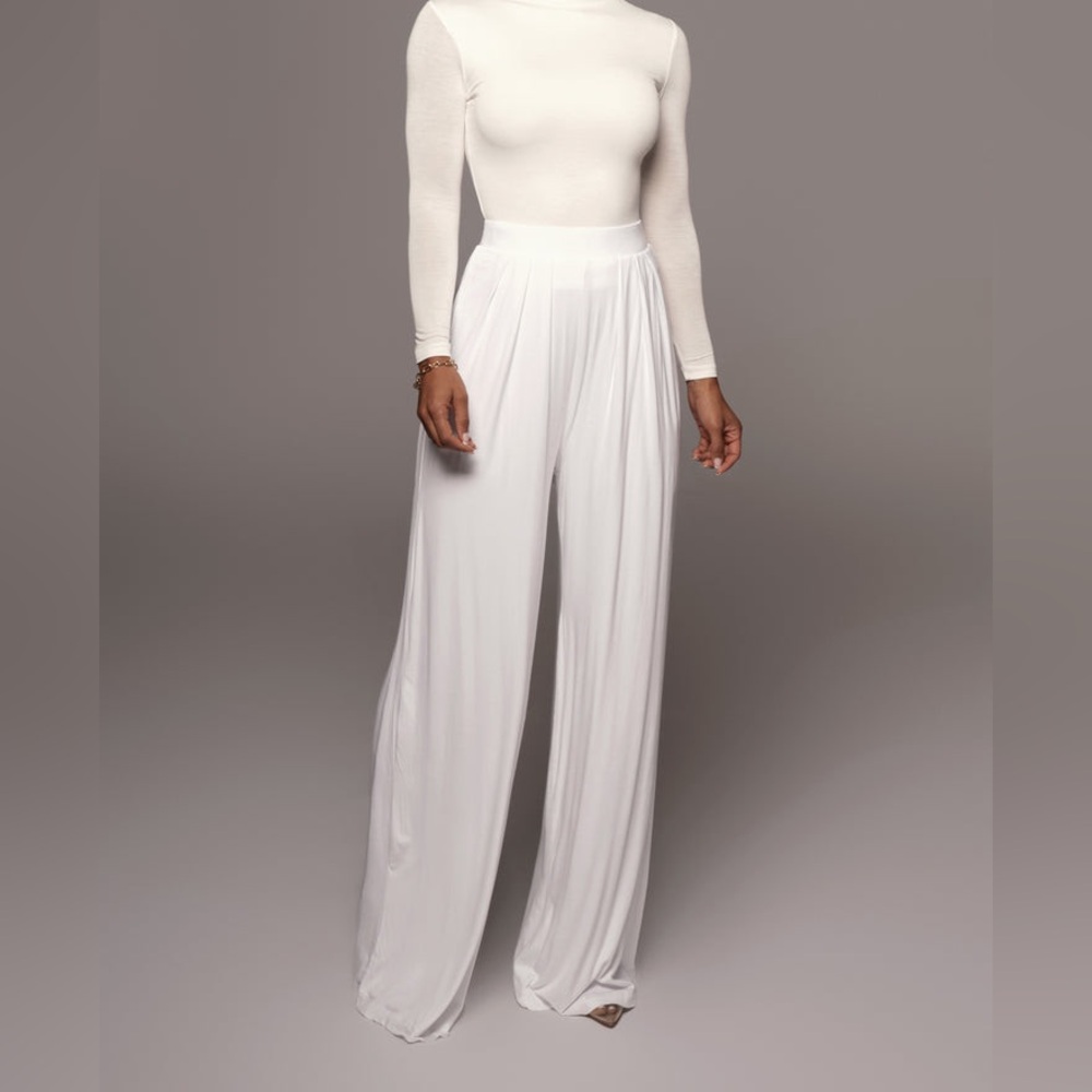 Jluxbasix Ivory Devyn Wide Leg Pants